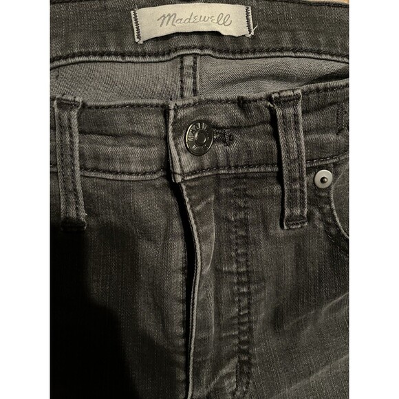 Madewell Black 9" High Riser Skinny Distressed Jeans Women’s Size 29 - Picture 5 of 7